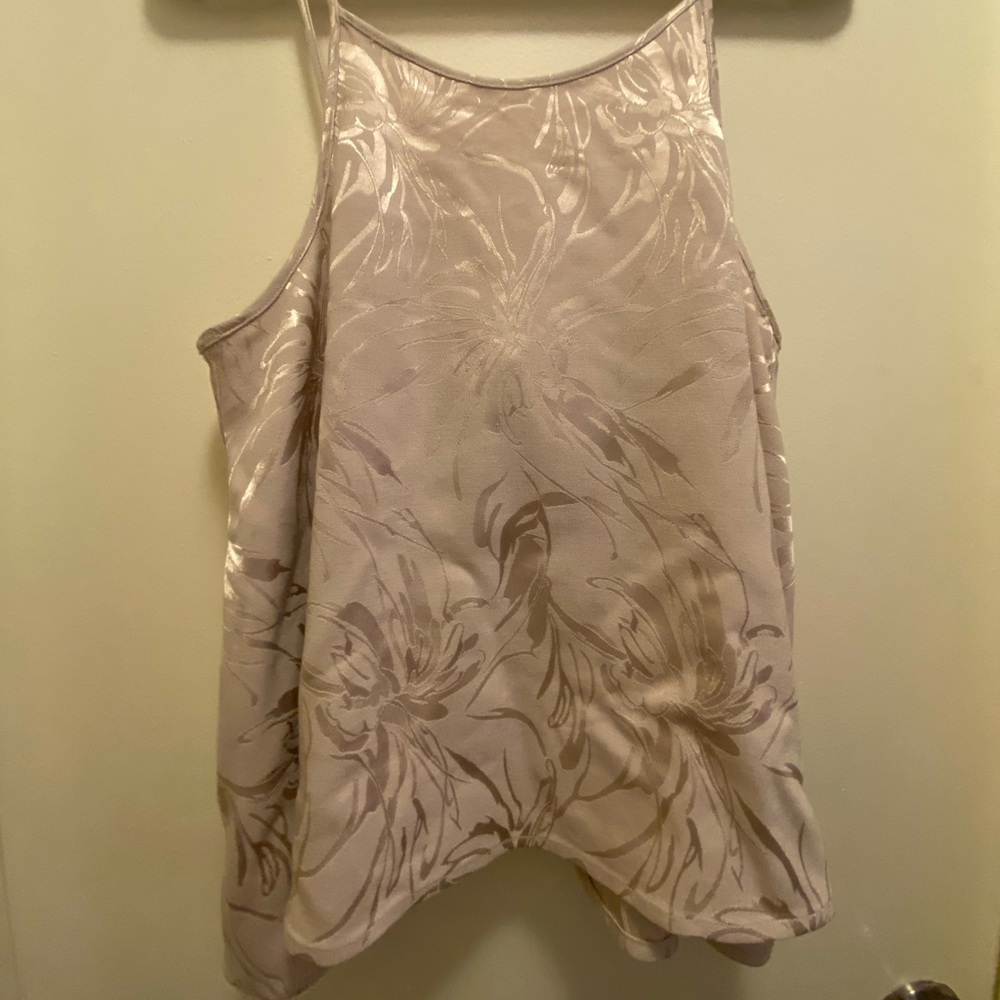 Beige tie-back top